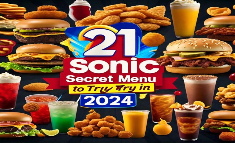 21 Top Sonic Secret Menu Items to Try in 2024 | Sonic Drive-In Secret Menu Items Collage - Burgers, Shakes, and Drinks