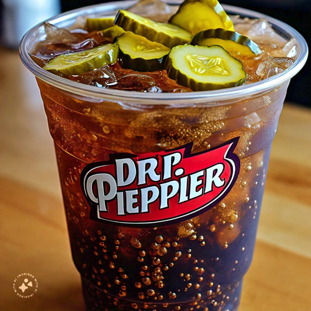 Dr. Pepper Pickle Drink at Sonic Drive-In - Tangy Dr. Pepper with Dill Pickles